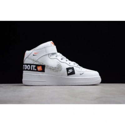 Nike Air Force 1 Mid Beyaz / Siyah / Turuncu Kaykay Ayakkabı Türkiye - 2329OCQC